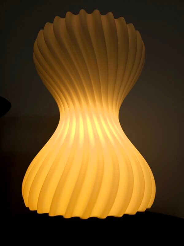 Hourglass table lamp